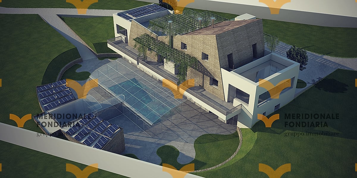 Render — Arnesano, Via Pozzillo San Rocco – villa su due livelli