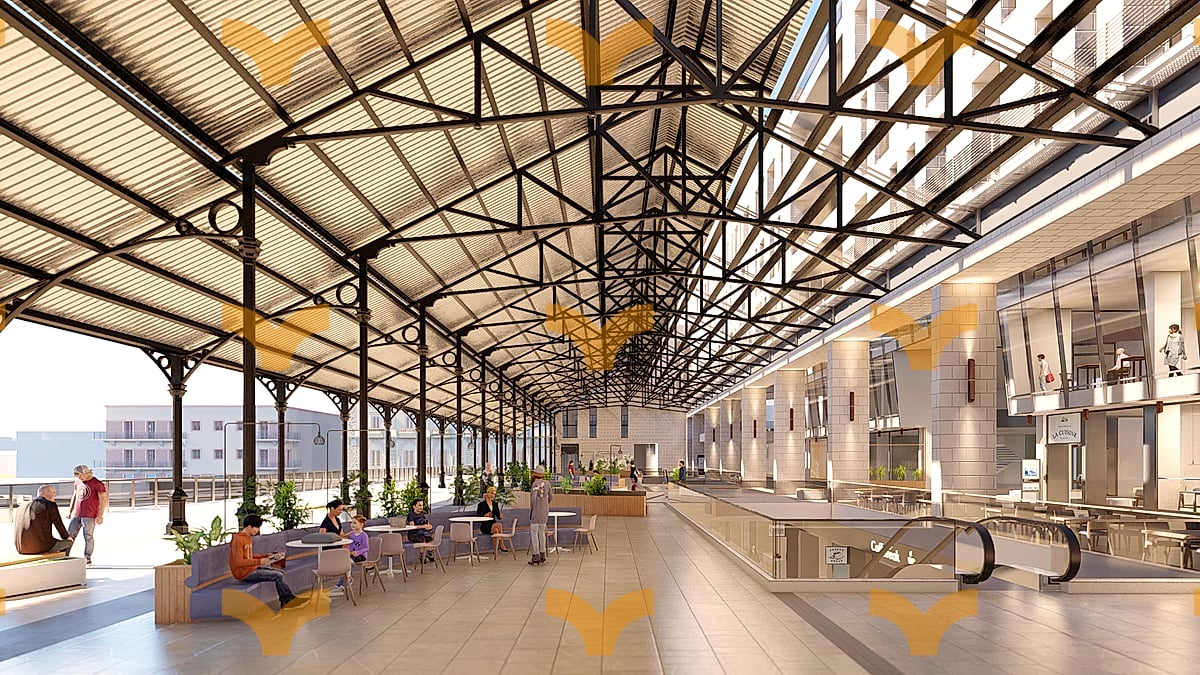 Render — Lecce, Galleria Liberty Piazza Tito Schipa Negozi